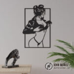 Sensual y salvaje -Cuadro decorativo-plantilla para corte laser - Imagen 3