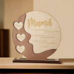 Cuadro Decorativo de Corazones para Mamá – Arte en Corte Láser CNC Personalizado