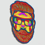 Mandala del Hombre Barbudos - Diseño Exclusivo para Corte Láser