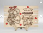 Soporte Decorativo de Arte Lineal para Papá y Bebé - Diseño de Corte Láser CNC Personalizado - Imagen 6