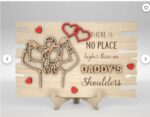 Soporte Decorativo de Arte Lineal para Papá y Bebé - Diseño de Corte Láser CNC Personalizado - Imagen 3