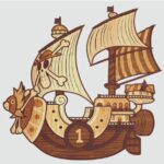 Diseño Multicapa del Thousand Sunny para Corte Láser CNC - Nautical Art para Fans de One Piece - Imagen 3