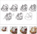Diseño Multicapa del Thousand Sunny para Corte Láser CNC - Nautical Art para Fans de One Piece - Imagen 4