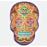 Calavera Grateful Dead en Corte Láser - Decoración Personalizada y Creativa para Eventos