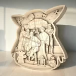 Arte en Capas de Escena de Película para Corte Láser – Diseño CNC Personalizado