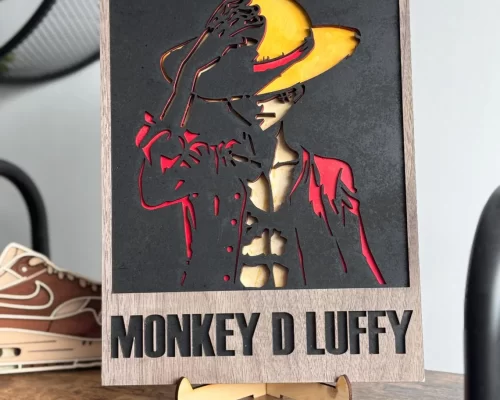 Corte láser personalizado de Monkey D. Luffy para decoración y regalos únicos