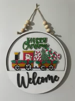 Señal de Tren de Navidad para Corte Láser – Diseño Decorativo Único y Personalizable - Imagen 3