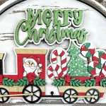 Señal de Tren de Navidad para Corte Láser – Diseño Decorativo Único y Personalizable