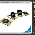 Soporte para teléfono de tarjeta de visita - Archivo cortado láser en DXF, SVG, CDR, AI, PDF