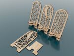 Soporte de Teléfono de Madera Cortado con Láser - Archivos Vectoriales para Corte Láser - Imagen 2