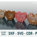 Portavelas de Corazón - 4 Archivos SVG para Corte Láser Glowforge y Cricut