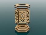 Soporte hexagonal para luz de té - 5 archivos SVG para corte láser en madera - Imagen 3