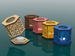 Soporte hexagonal para luz de té - 5 archivos SVG para corte láser en madera - Imagen 2