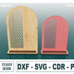 Archivos SVG para soporte de pendientes cortados por láser - Vectoriales para madera y manualidades