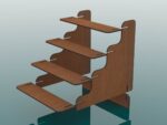 Soporte de exhibición para estante - 4 archivos SVG vectoriales para corte láser en madera - Imagen 3