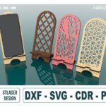 Soporte de Teléfono de Madera Cortado con Láser - Archivos Vectoriales para Corte Láser