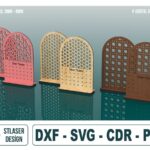 Archivos de corte láser vectoriales para soporte de pendiente en madera - 6 diseños creativos