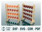 Soporte de 20 ranuras para cápsulas de café - Archivos SVG para corte láser en madera