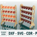 Soporte de 20 ranuras para cápsulas de café - Archivos SVG para corte láser en madera