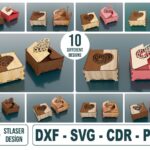 Cajas decorativas de madera cortadas con láser - 10 diseños únicos + archivos SVG para corte
