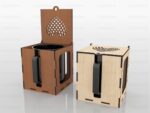 Archivos SVG de cajas para tazas de madera - Corte láser - Diseños vectoriales premium - Imagen 2