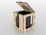 Archivos SVG de cajas para tazas de madera - Corte láser - Diseños vectoriales premium - Imagen 4