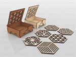 Posavasos únicos cortados con láser - Archivos SVG para corte de madera y decoración personalizada - Imagen 5