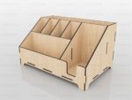 Archivos SVG de organizador de escritorio para corte láser en madera | Diseño vectorial premium - Imagen 6
