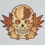 Vector de Calavera Grateful Dead para Corte Láser - Diseño Editable y Único - Imagen 3