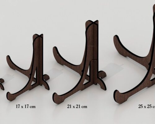 Plantilla de Soporte para Platos - Easel de Corte Láser 5mm para Decoración y Organización