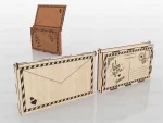 Sobre con solapa personalizado para corte láser CNC - Packaging elegante y a medida