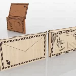 Sobre con solapa personalizado para corte láser CNC - Packaging elegante y a medida