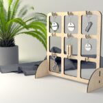 Soporte para Llaveros - Archivo Digital para Corte Láser - Diseño Hueco 9 Ítems - Ai SVG EPS - Ideal para Ferias y Mercados