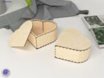 Archivo Digital de Caja de Joyería en Forma de Corazón de Madera - Modelo para Corte Láser CNC SVG Ai EPS