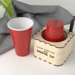 Marcador de Taza Digital - Patrones para Corte Láser de Vaso Rojo - Archivos Ai SVG EPS