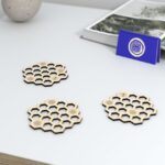 Posavasos de Abejas - Archivos de Corte Láser para Glowforge - Diseño en Madera Personalizado
