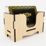 Soporte para tarjetas de visita de madera cortado a láser - Archivos vectoriales para corte láser en madera