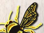 Abeja 3D de Corte Láser en Capas - Patrón SVG Vectorial para Glowforge y Cricut, Arte de Pared Boho - Imagen 6