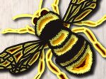 Abeja 3D de Corte Láser en Capas - Patrón SVG Vectorial para Glowforge y Cricut, Arte de Pared Boho - Imagen 5