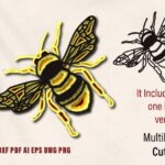 Abeja 3D de Corte Láser en Capas - Patrón SVG Vectorial para Glowforge y Cricut, Arte de Pared Boho