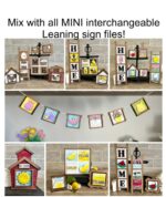 Archivo SVG Signo Intercambiable Gnome Primavera - Mariposa, Flor y Tulipán para Glowforge - Imagen 2