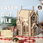 Plantilla SVG de corte láser para decoración de Pascua en madera contrachapada para iglesias