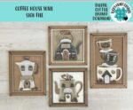 Set de Señales de Café para Pared SVG - Bundle para Glowforge, Tazas y Colgadores de Puerta