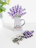 Archivo SVG para Corte Láser: Set de 5 Decoraciones de Flores de Lavanda para Estantes Primavera - Imagen 5