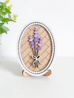 Archivo SVG para Corte Láser: Set de 5 Decoraciones de Flores de Lavanda para Estantes Primavera - Imagen 6