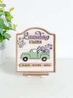 Archivo SVG para Corte Láser: Set de 5 Decoraciones de Flores de Lavanda para Estantes Primavera - Imagen 4