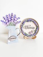 Archivo SVG para Corte Láser: Set de 5 Decoraciones de Flores de Lavanda para Estantes Primavera - Imagen 9