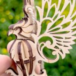 Adorno de hada fénix para corte láser - Proyecto digital para madera contrachapada - Imagen 2