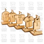 Trofeo Deportivo Personalizado con Placa y Camiseta para Corte Láser - Imagen 2