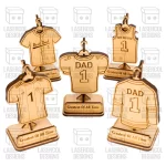 Trofeo Deportivo Personalizado con Placa y Camiseta para Corte Láser - Imagen 5